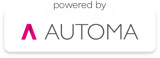 Logo powered by AUTOMA con A rosa