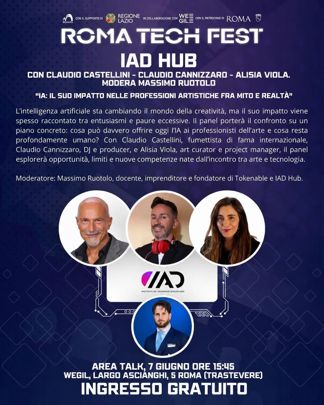 Locandina Roma Tech Fest IAD Hub